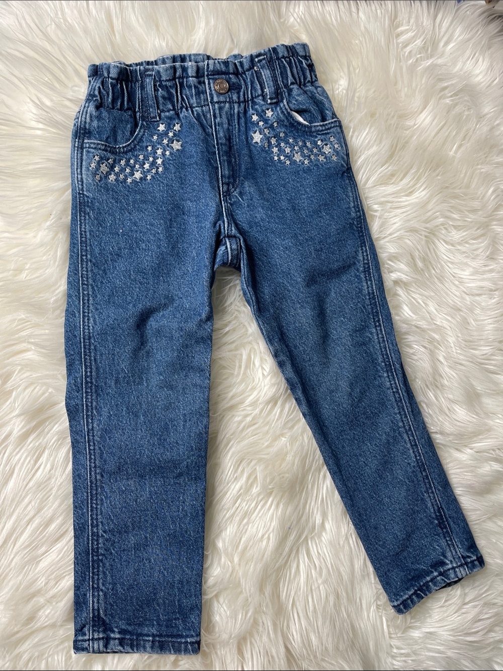 GAP Girls Dark Blue Denim Jeans with Star Stud Accents